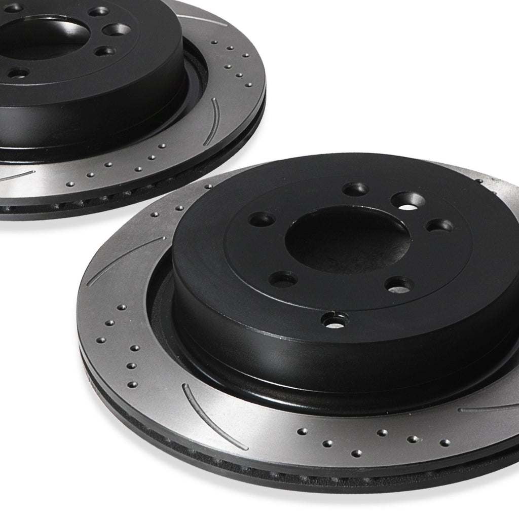 Dischi Freno Posteriori Forati e Scanalati 350mm Land Rover Discovery 3 4 3.0 5.0 V8 - foto 9
