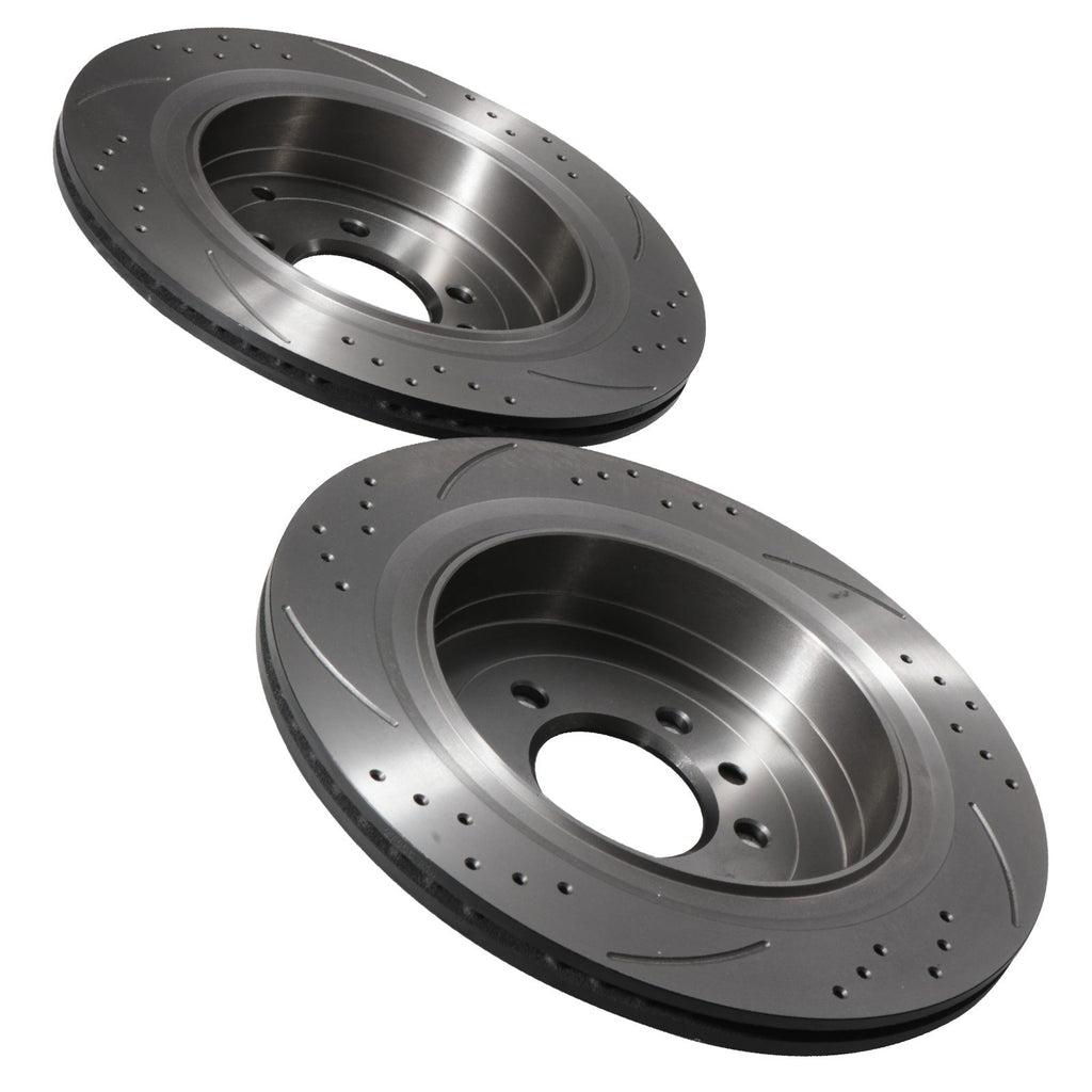Dischi Freno Posteriori Forati e Scanalati 350mm Range Rover Sport 3.0 4.2 5.0 05-13 - foto 9