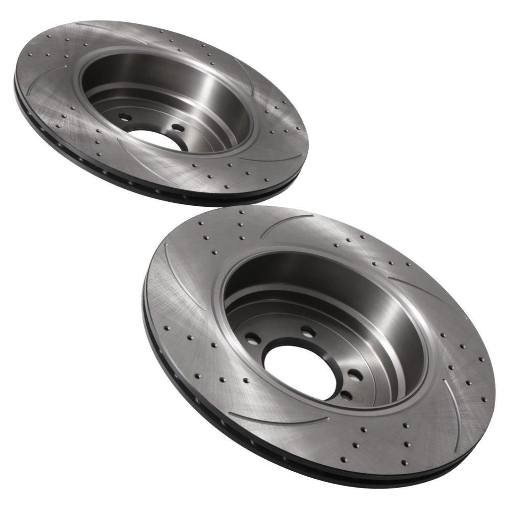 Dischi Freno Posteriori Forati e Scanalati 365mm Range Rover 4.4 TDV8 L322 4X4 10-12 - foto 8