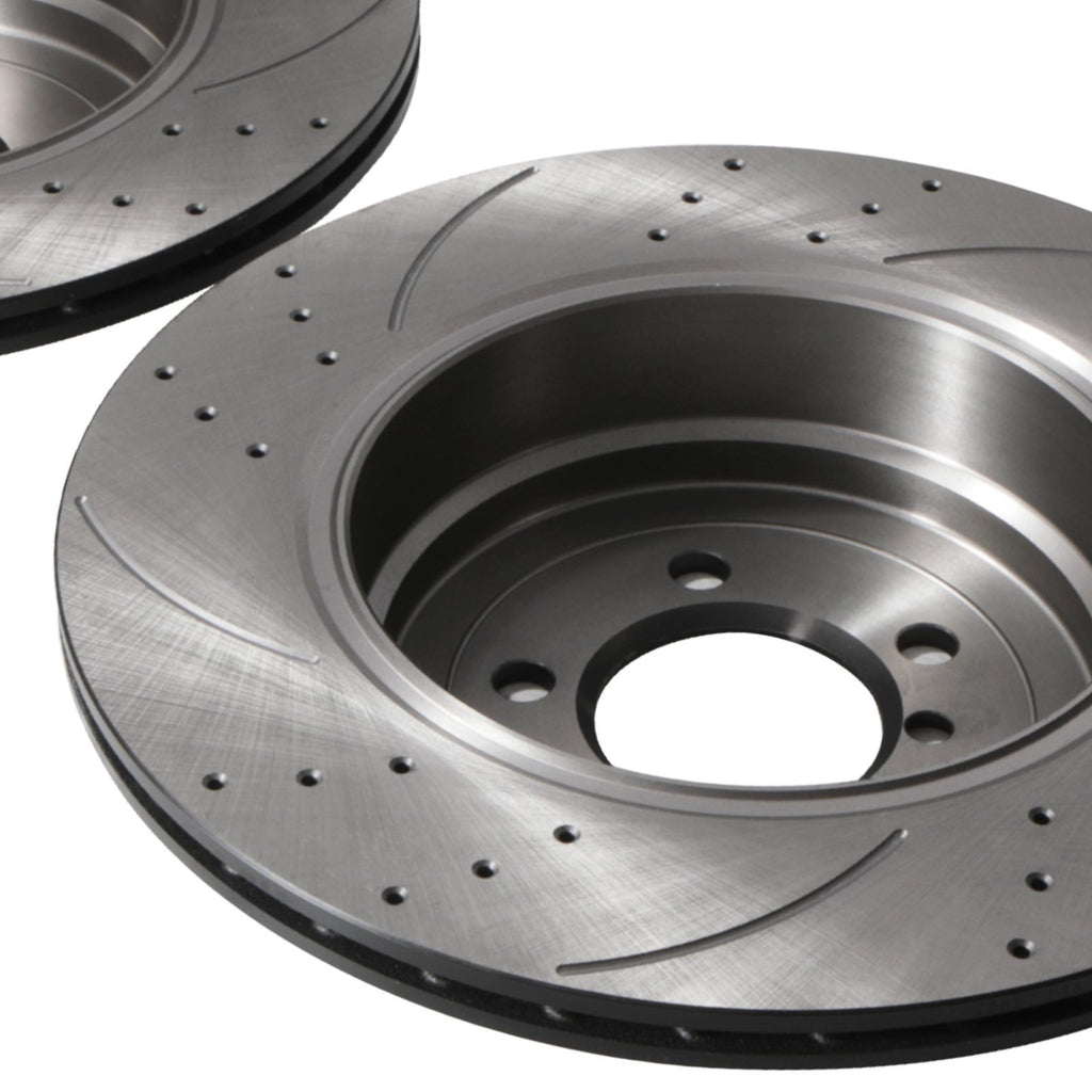 Dischi Freno Posteriori Forati e Ventilati 365mm Range Rover L322 5.0 V8 N/A 2002-2012 - foto 5