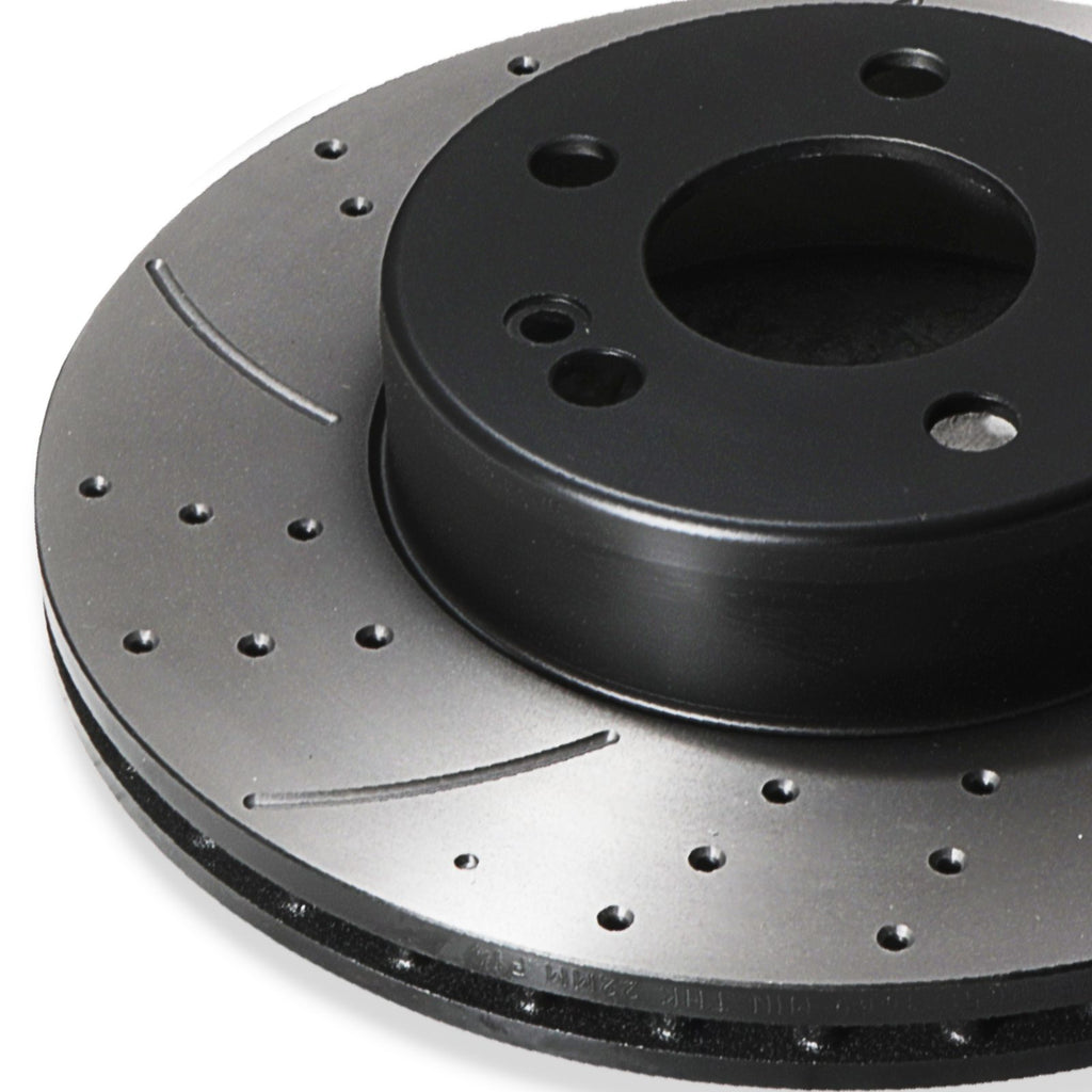 Dischi Freno Anteriori Forati e Scanalati Ventilati 295mm Mercedes Classe C C180 C200 13+ - foto 6