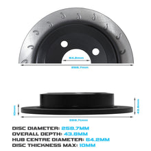 Dischi Freno a Uncino Posteriori 259mm Mini Hatch R50 R52 R53 - foto 3