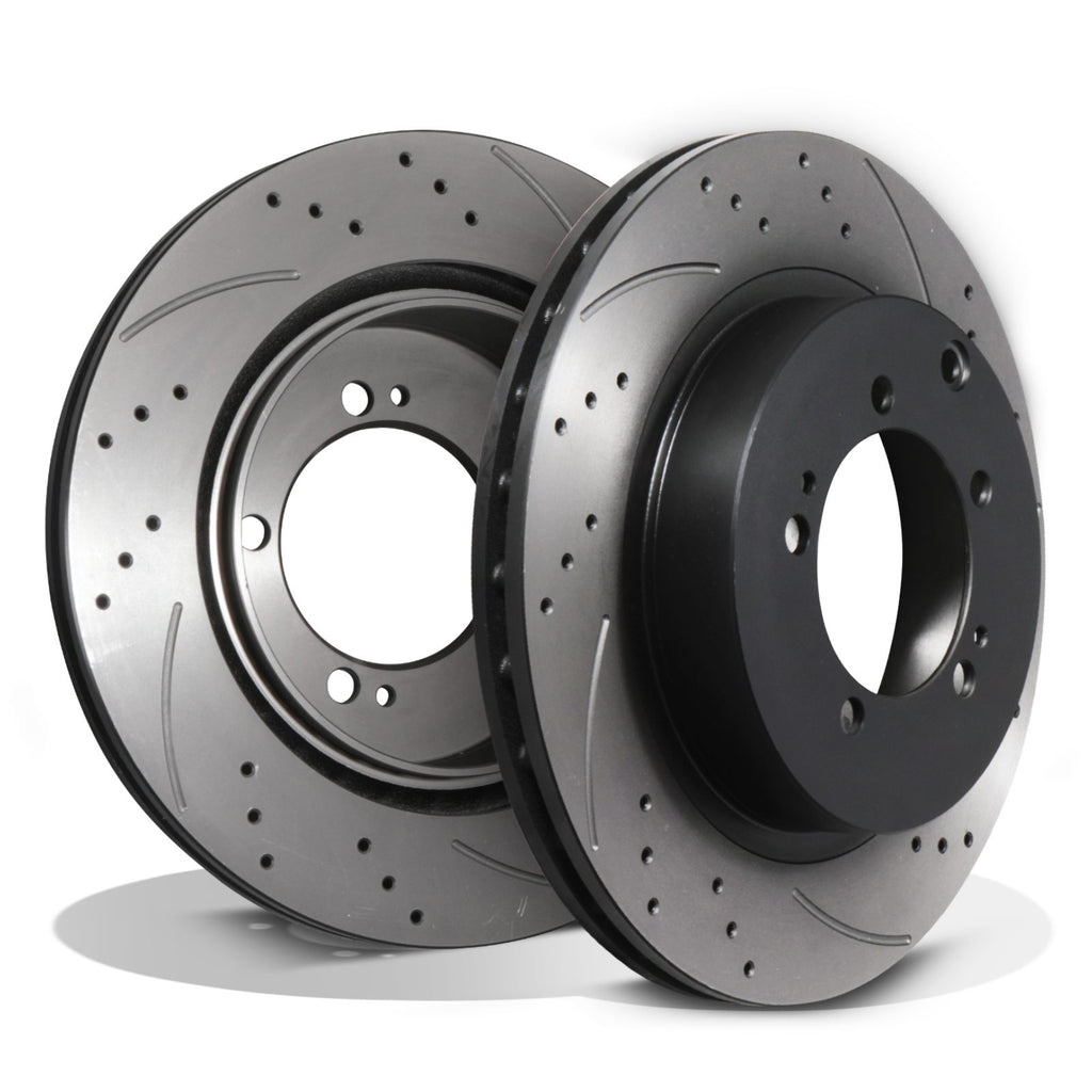 Dischi Freno Forati e Scanalati Posteriori 300mm Mitsubishi Lancer Evolution 99-06