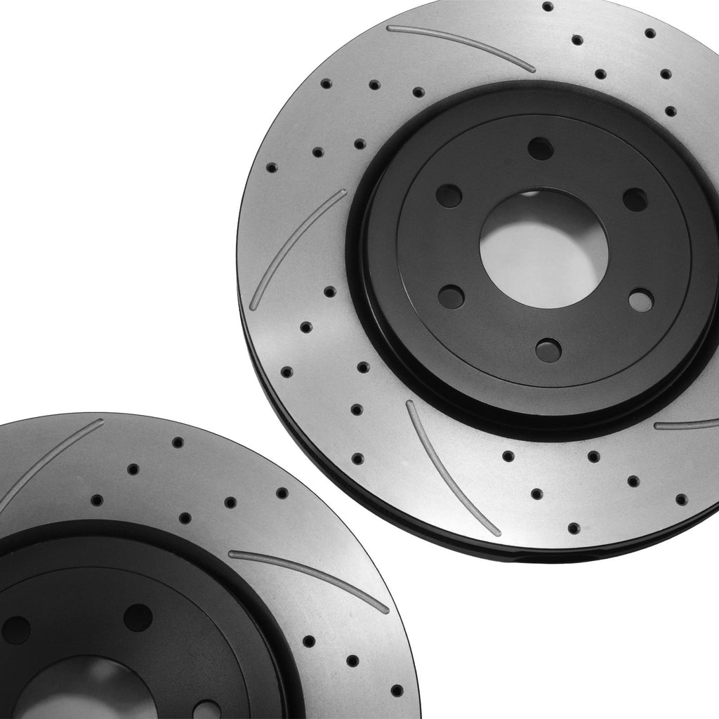 Dischi Freno Anteriori Forati e Scanalati 320mm Nissan Navara Pathfinder R51 04-11 - foto 7