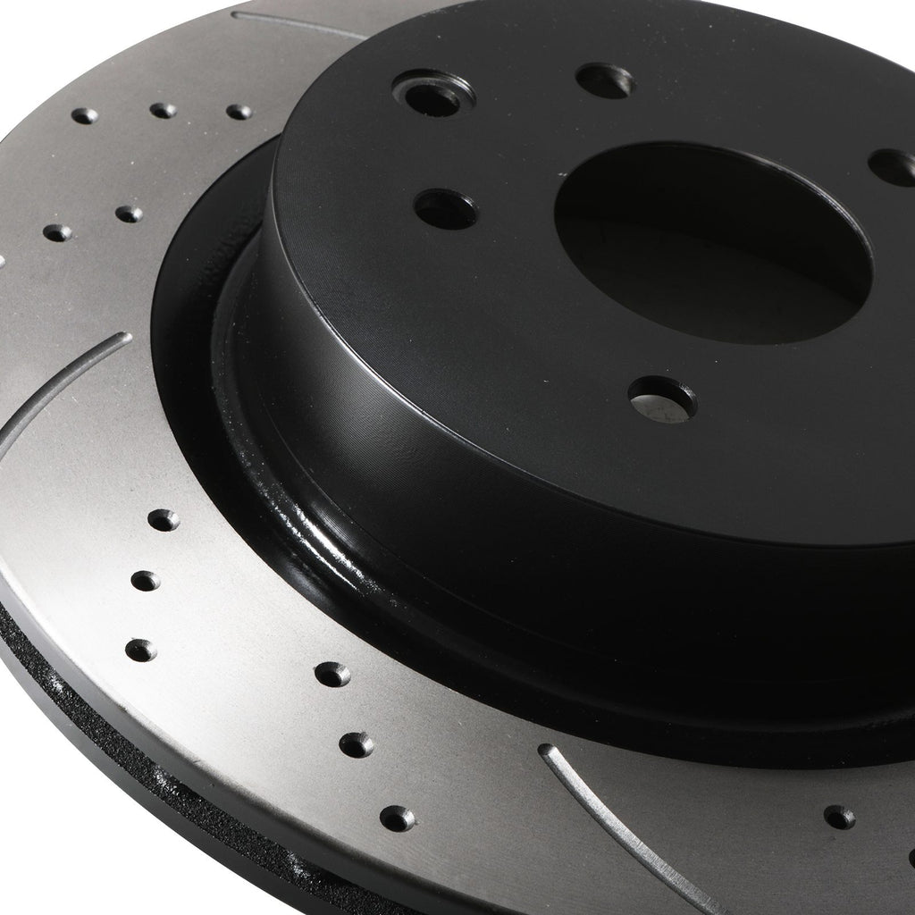 Dischi Freno Posteriori Forati e Scanalati 322mm Nissan Skyline R34 GTR RB26 1999-2002 - foto 7