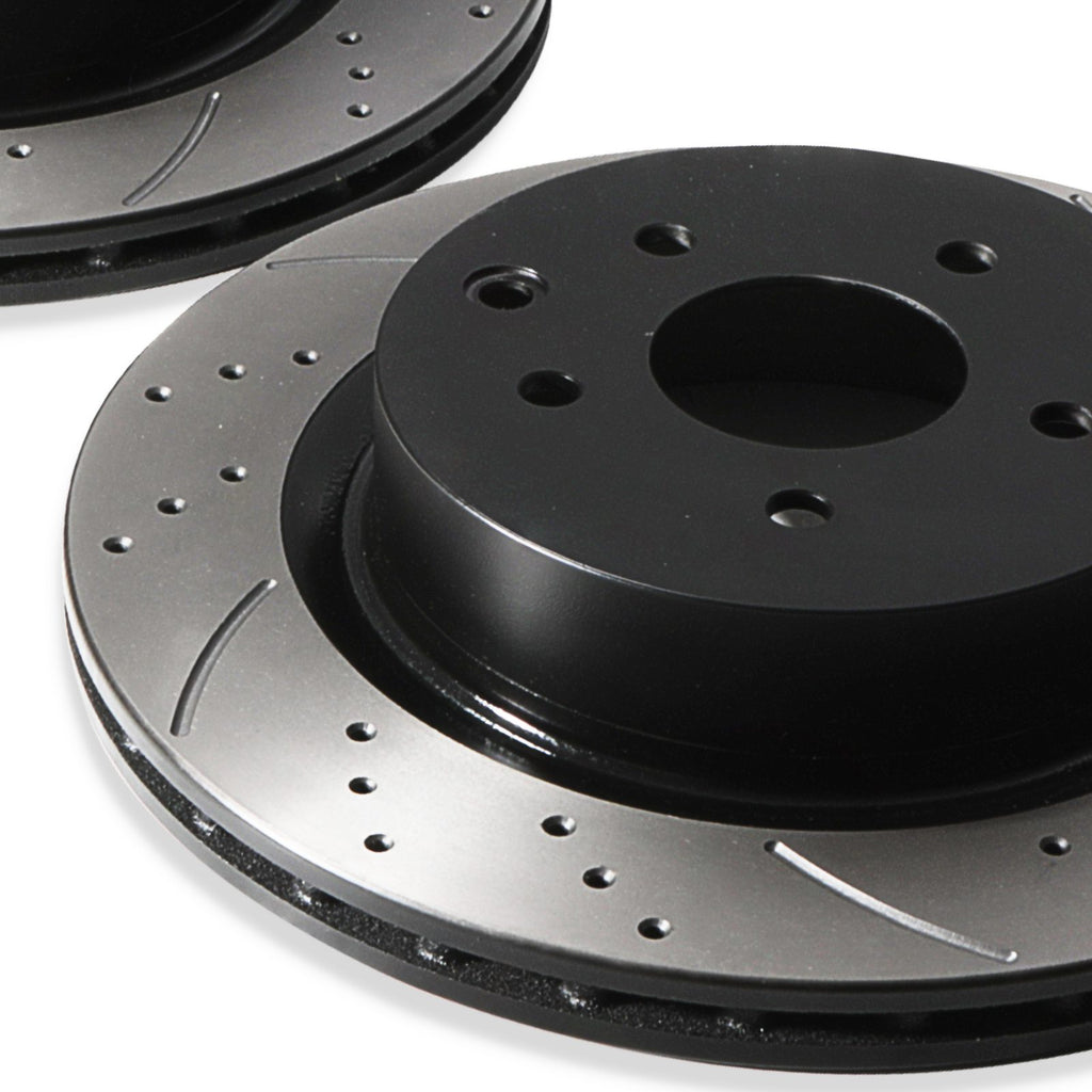 Dischi Freno Posteriori Forati e Scanalati 322mm Nissan Skyline R34 GTR RB26 1999-2002 - foto 8
