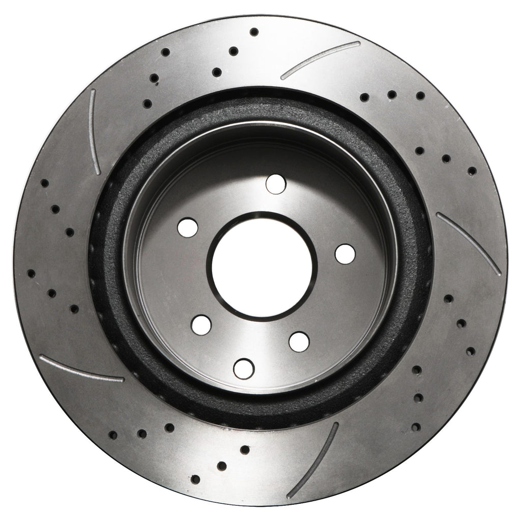 Dischi Freno Posteriori Forati e Scanalati 322mm Nissan 350Z Z33 2003-2006 - foto 5