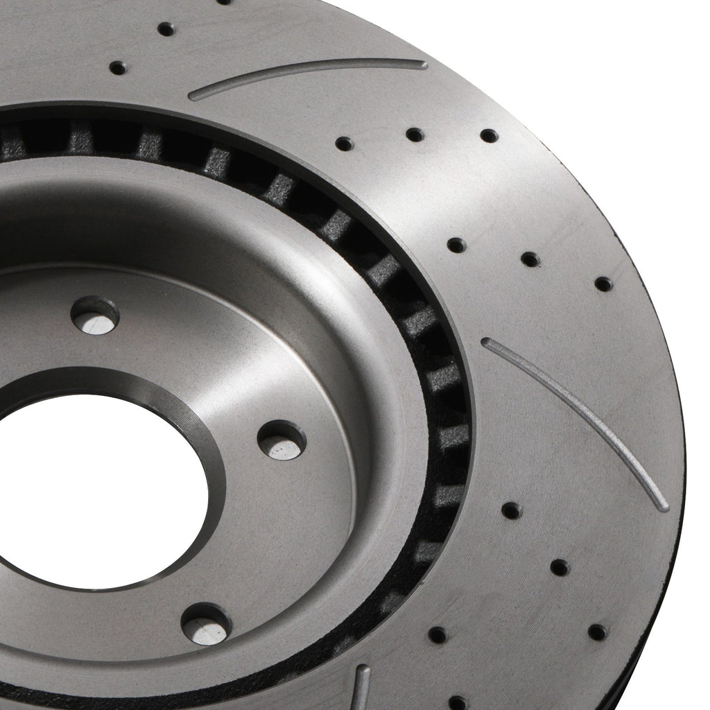 Dischi Freno Anteriori Forati e Scanalati 323mm Nissan 350Z Z33 Fairlady 3.5 03-06 - foto 7