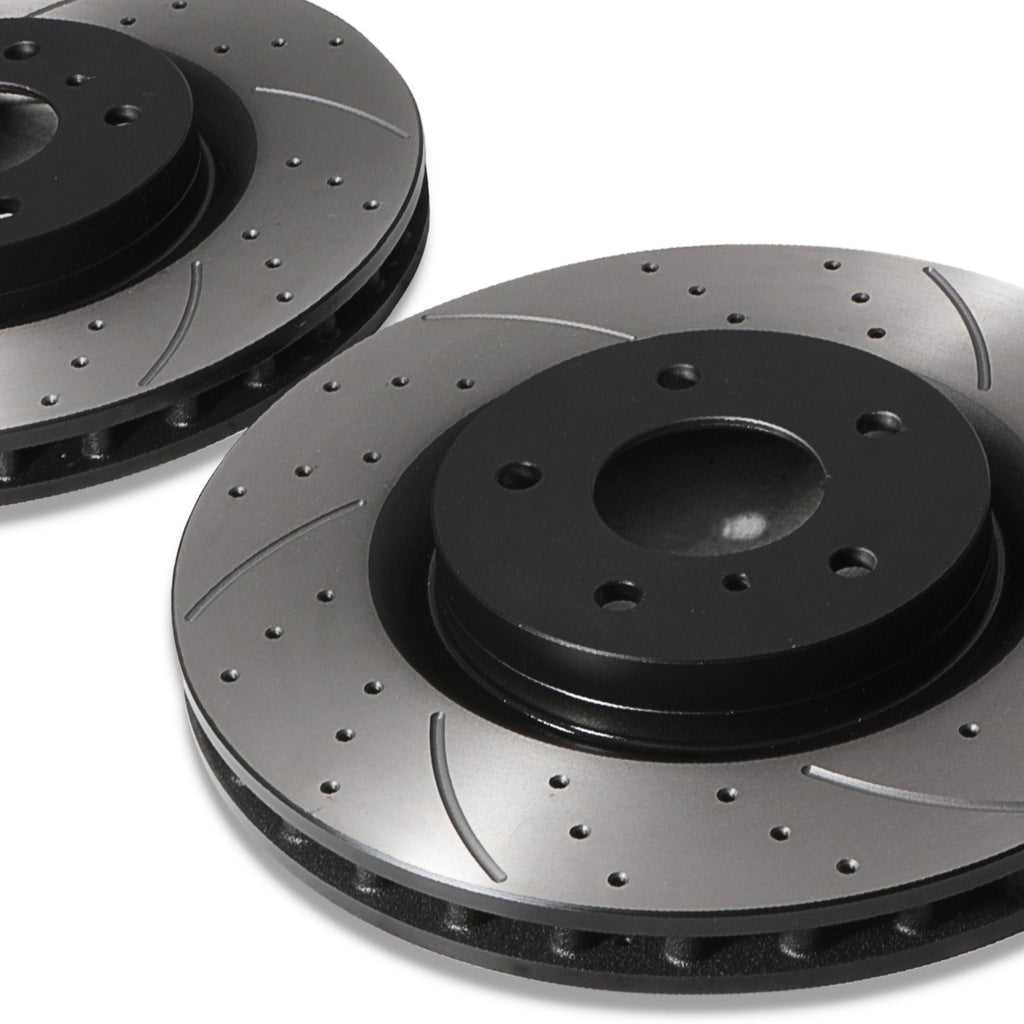 Dischi Freno Anteriori Forati e Scanalati 323mm Nissan 350Z Z33 Fairlady 3.5 03-06 - foto 8