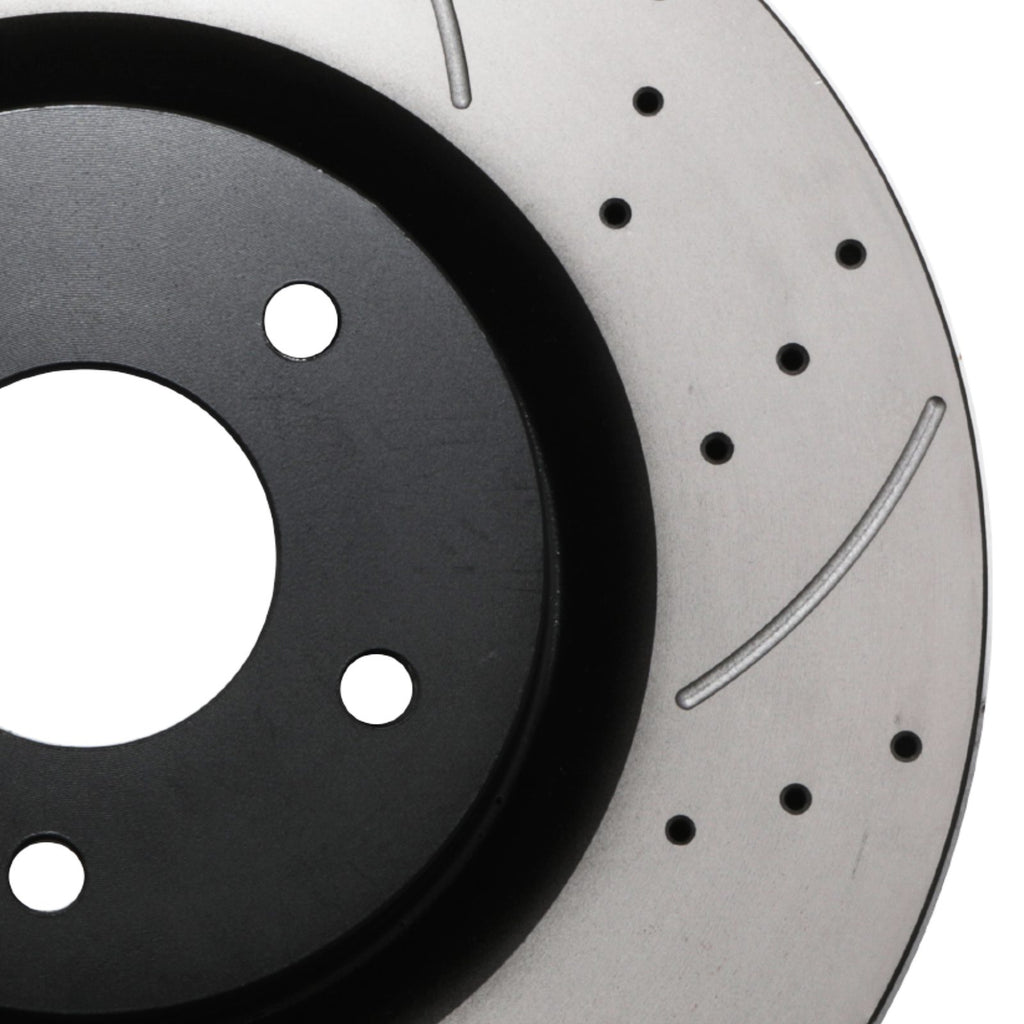 Dischi Freno Anteriori Forati e Scanalati 323mm Nissan 350Z Z33 Fairlady 3.5 03-06 - foto 9