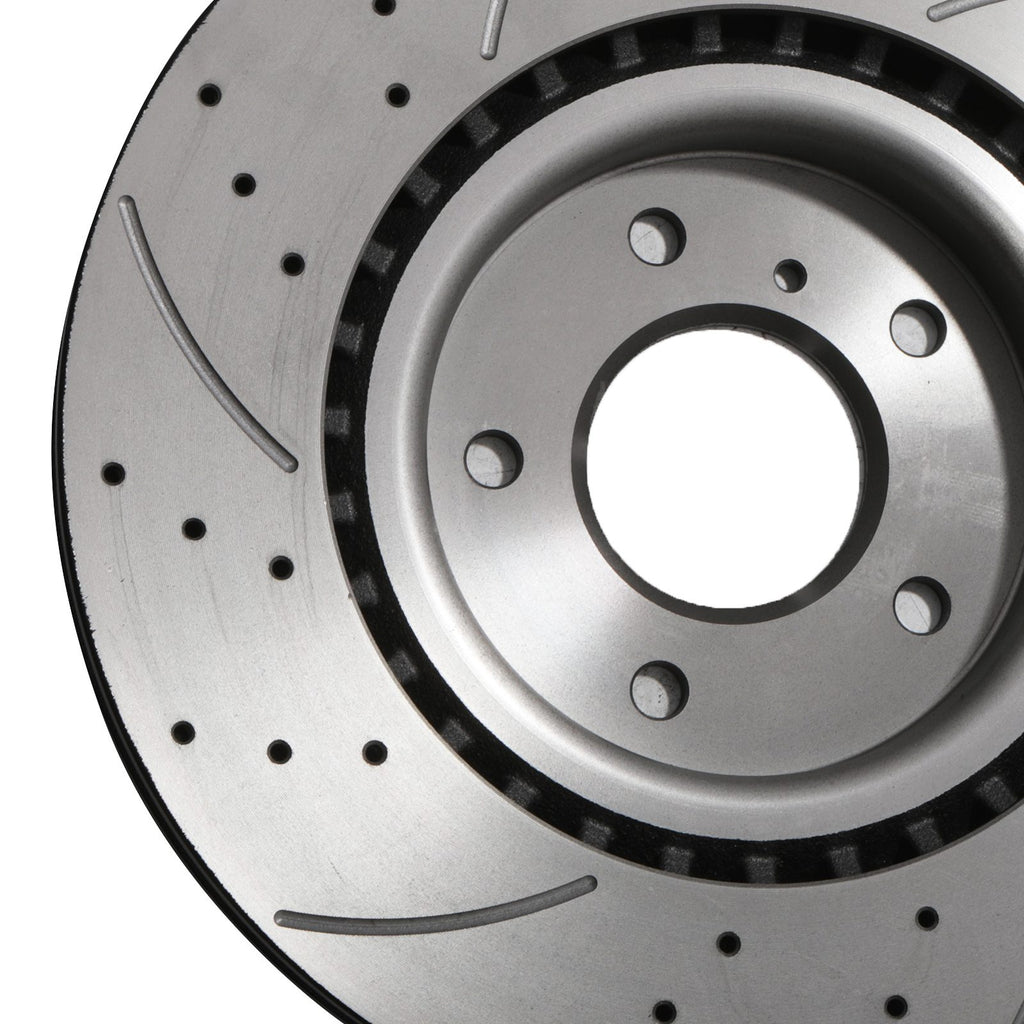 Dischi Freno Anteriori Forati e Scanalati 323mm Nissan 350Z Z33 Fairlady 3.5 03-06 - foto 10