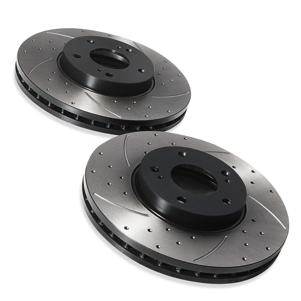 Dischi Freno Anteriori Forati Scanalati 380mm Nissan Skyline GTR R33 2.5 93-98 - foto 2