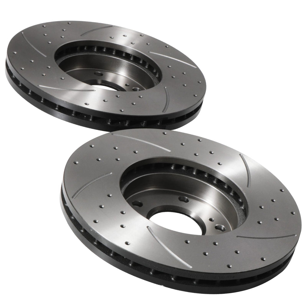 Dischi Freno Anteriori Forati Scanalati 380mm Nissan Skyline GTR R33 2.5 93-98 - foto 5