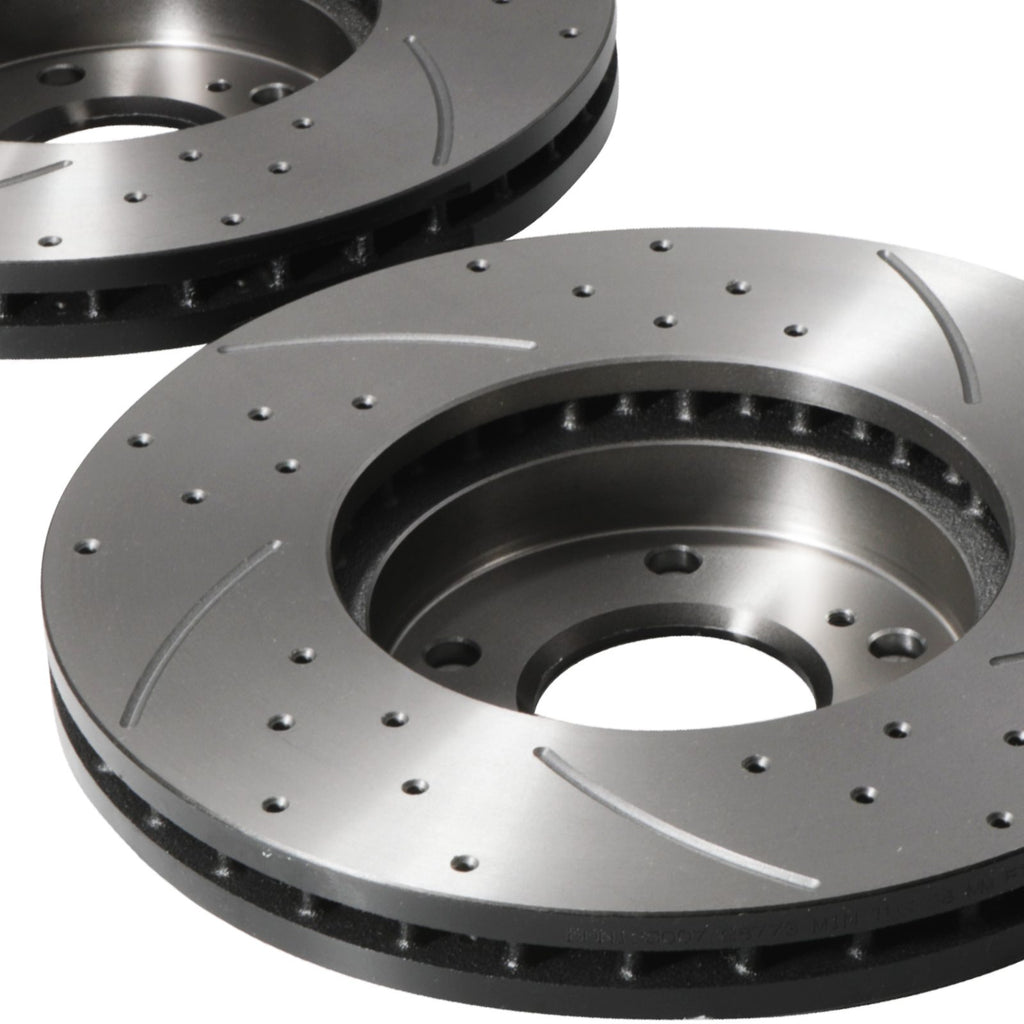 Dischi Freno Anteriori Forati Scanalati 380mm Nissan Skyline GTR R33 2.5 93-98 - foto 6
