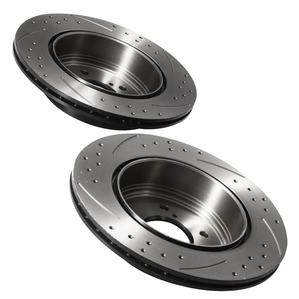 Dischi Freno Posteriori Forati e Baffati 296mm Nissan Skyline R33 2.5 GTST 93-98 - foto 6