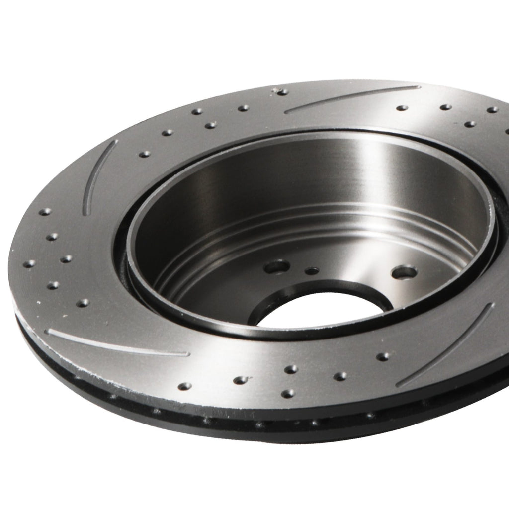Dischi Freno Posteriori Forati e Baffati 296mm Nissan Skyline R33 2.5 GTST 93-98 - foto 7