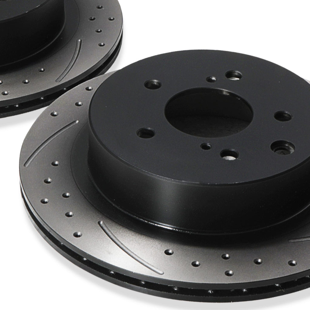 Dischi Freno Posteriori Forati e Baffati 296mm Nissan Skyline R33 2.5 GTST 93-98 - foto 9