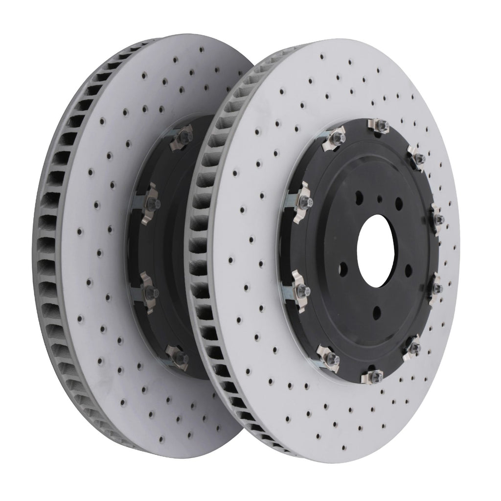 Dischi Freno Anteriori Forati Scanalati 390mm Nissan GT-R R35 3.8 V6 07-11