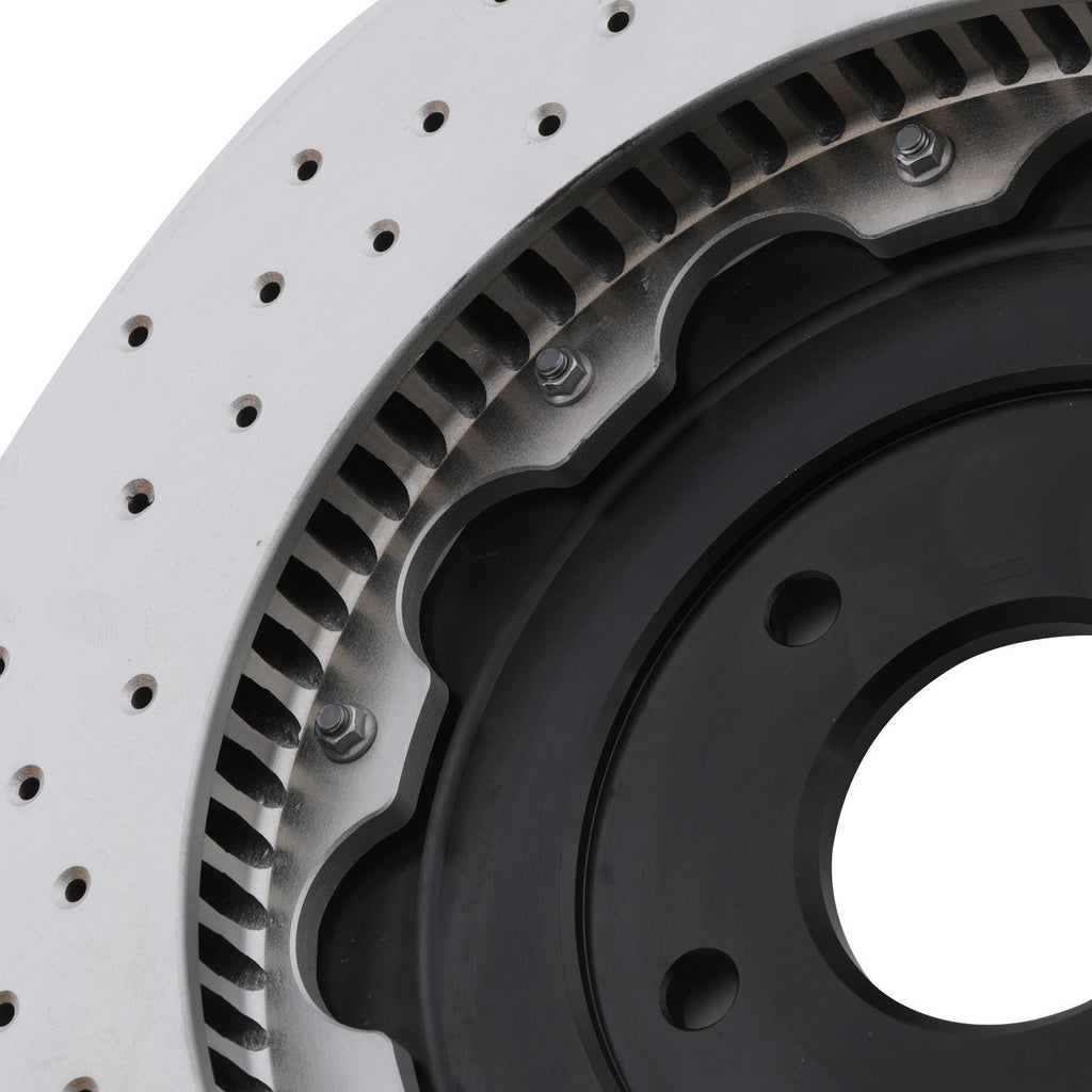 Dischi Freno Anteriori Forati Scanalati 390mm Nissan GT-R R35 3.8 V6 07-11 - foto 4