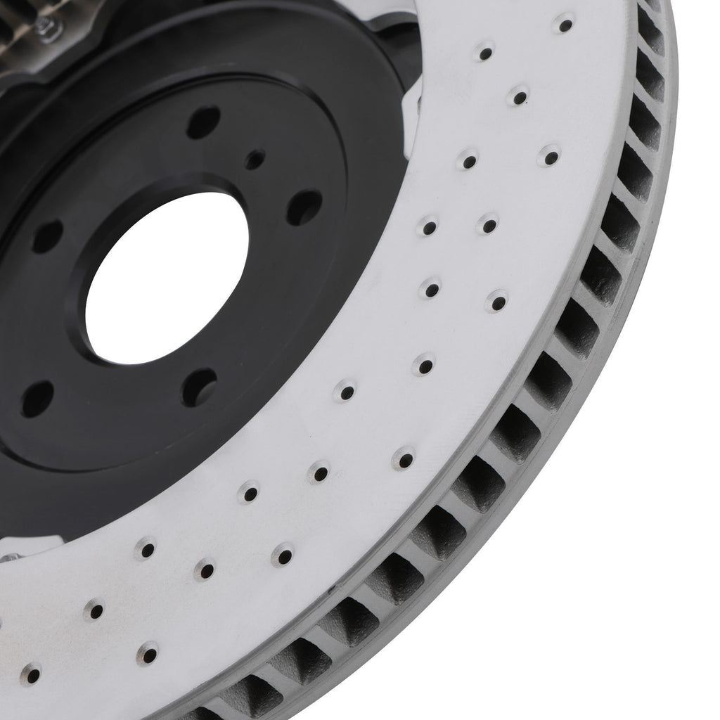 Dischi Freno Anteriori Forati Scanalati 390mm Nissan GT-R R35 3.8 V6 07-11 - foto 8