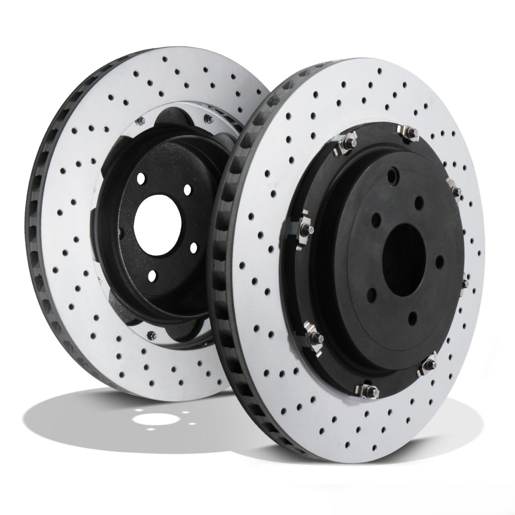 Dischi Freno Posteriori Forati Scanalati 380mm Nissan GT-R R35 3.8 V6 07-11