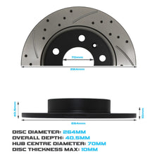 Dischi Freno Forati e Scanalati Posteriori 264mm Opel Corsa D VXR OPC - foto 3