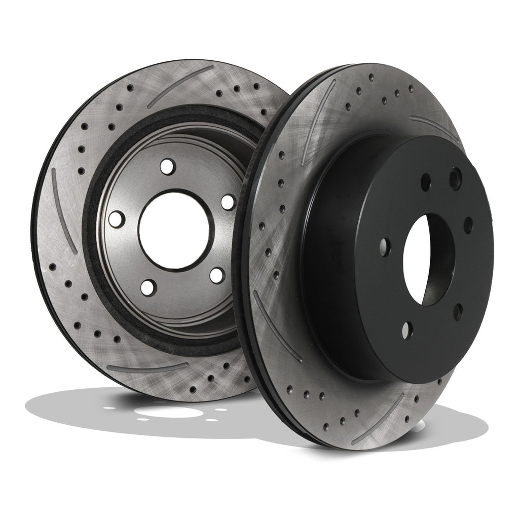 Dischi Freno Posteriori Forati e Baffati 292mm Nissan Qashqai J10 2.0 DCI AWD 07-13