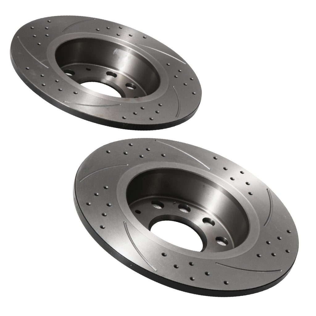 Dischi Freno Forati e Scanalati Posteriori 272mm Seat Leon 1P 5F - foto 9