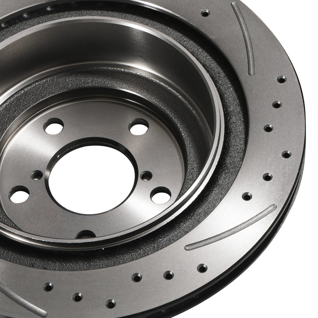 Dischi Freno Posteriori Forati e Baffati 290mm Subaru Impreza Legacy WRX 00-09 - foto 7