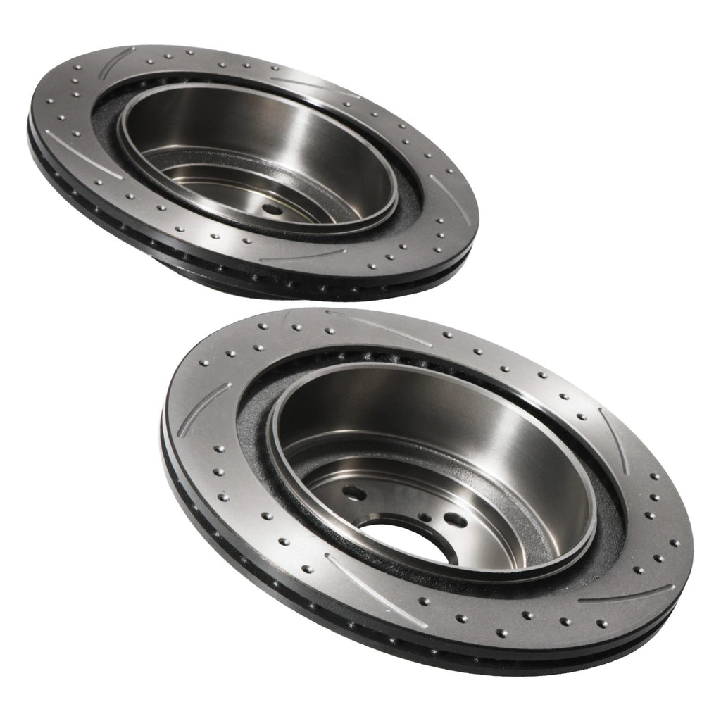 Dischi Freno Posteriori Forati e Baffati 290mm Subaru Impreza Legacy WRX 00-09 - foto 8