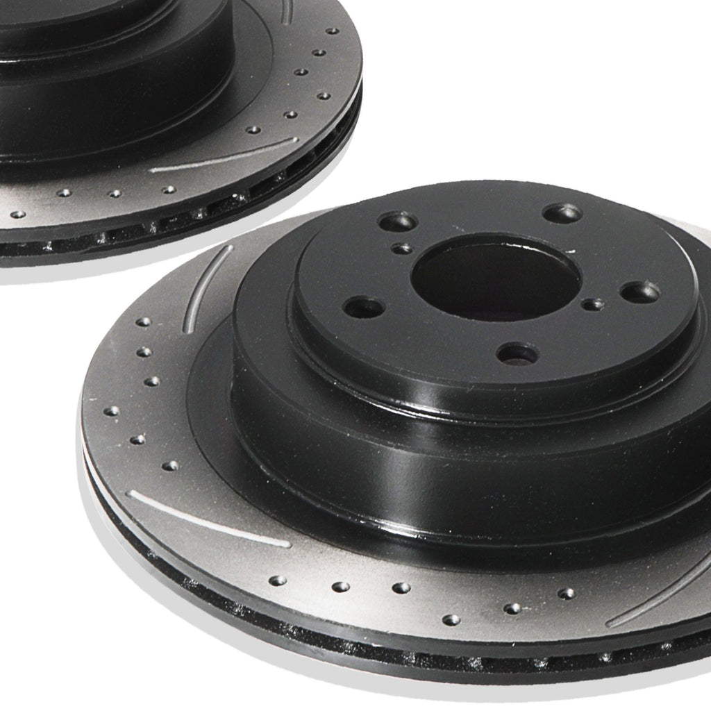 Dischi Freno Posteriori Forati e Baffati 290mm Subaru Impreza Legacy WRX 00-09 - foto 9