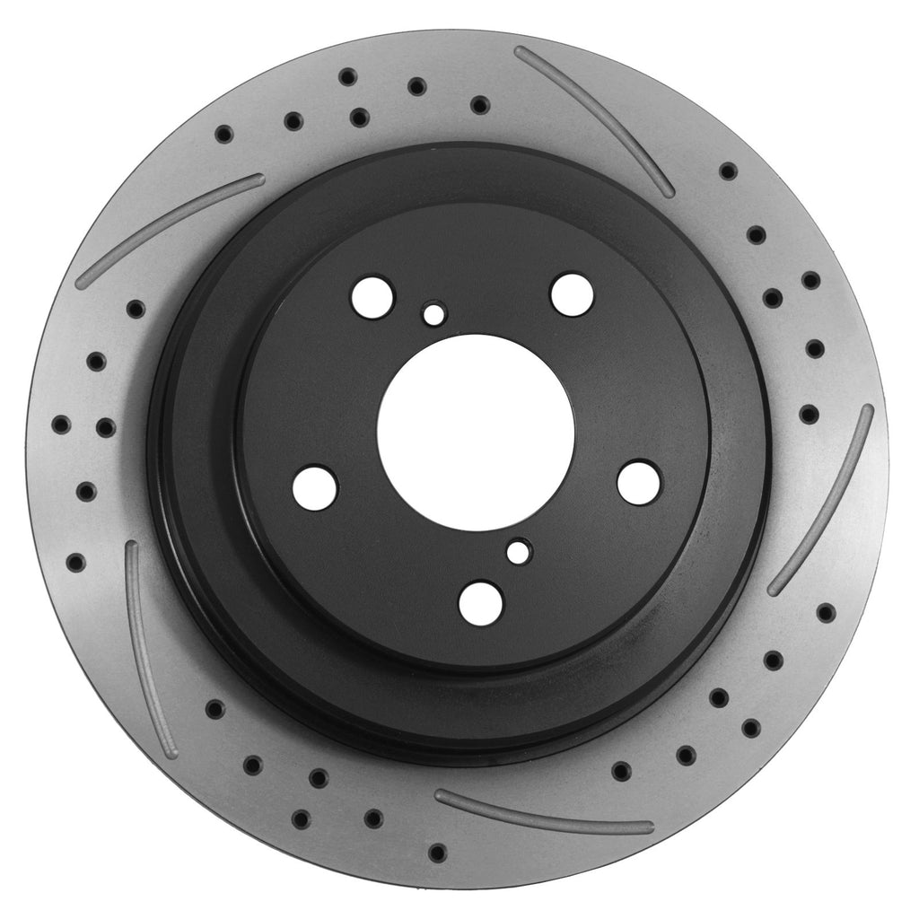 Dischi Freno Posteriori Forati e Baffati 265mm Subaru Impreza New Age WRX 01-05 - foto 6