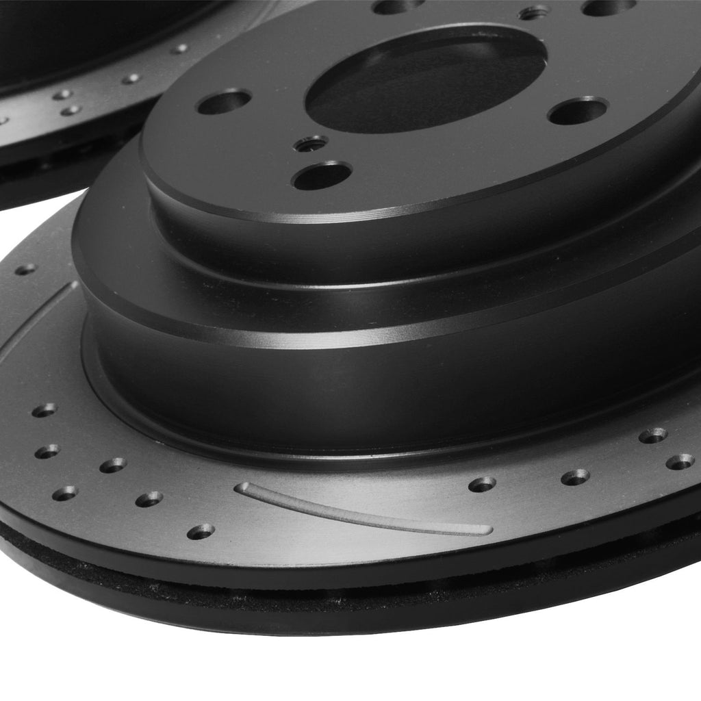Dischi Freno Posteriori Forati e Baffati 265mm Subaru Impreza New Age WRX 01-05 - foto 8