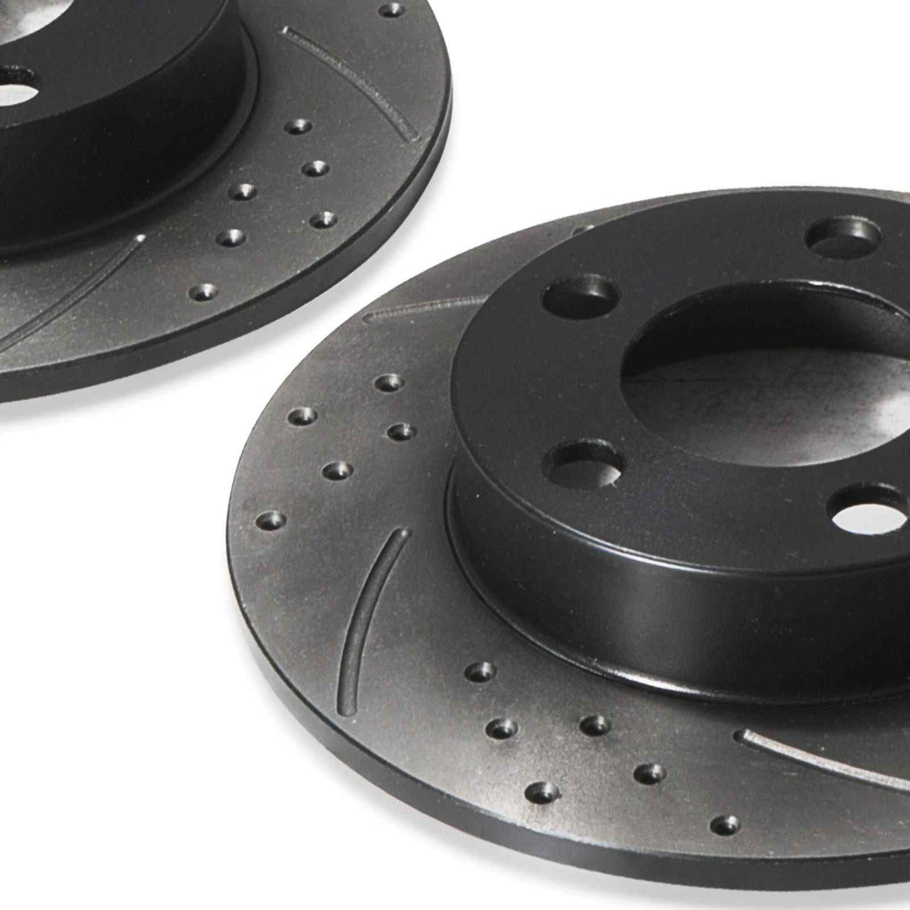 Dischi Freno Posteriori Forati e Baffati 232mm Seat Ibiza 1M Leon 6L 6J 98-16 - foto 5