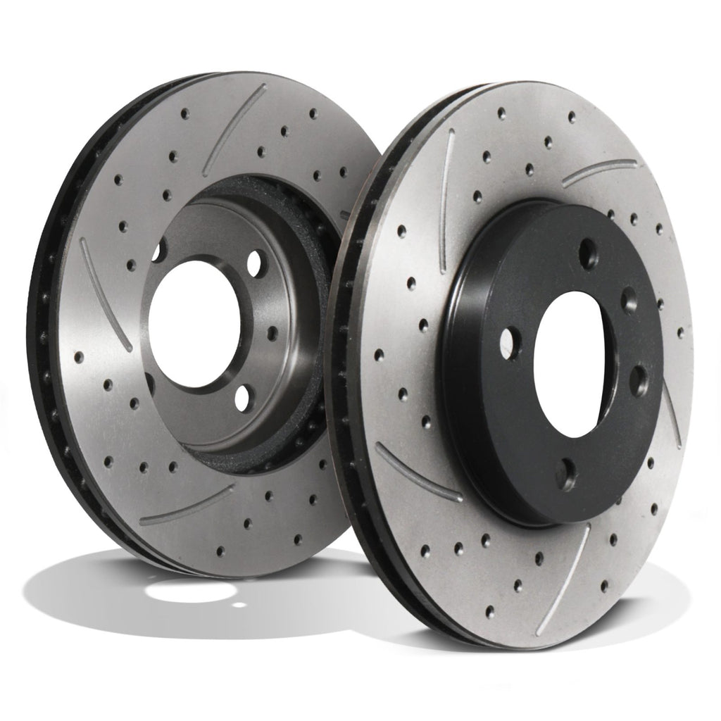 Dischi Freno Anteriori Forati e Scanalati Ventilati 256mm Seat Toledo Cordoba Inca 94+