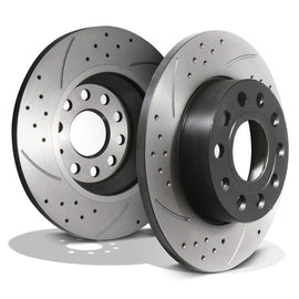 Dischi Freno Forati e Scanalati Posteriori 256mm Skoda Octavia 1Z