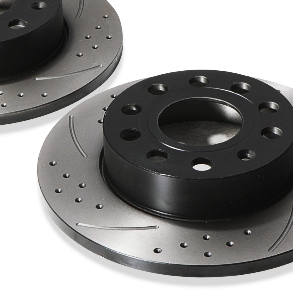 Dischi Freno Forati e Scanalati Posteriori 256mm VW Golf MK5 MK6 GTI - foto 6