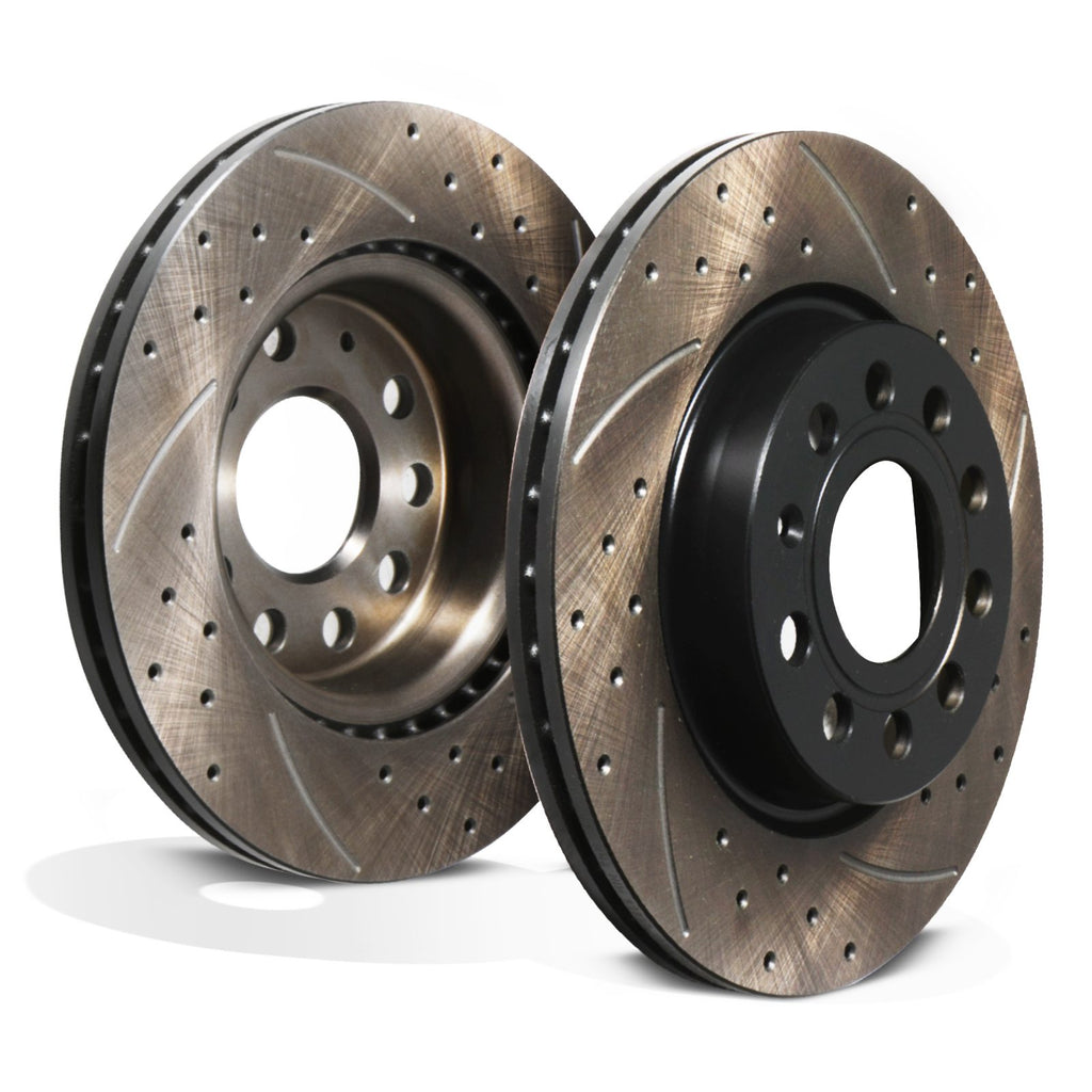 Dischi Freno Anteriori Forati Baffati 280mm VW Golf MK5 MK6 1.4 1.6 2.0 TFSI GTI