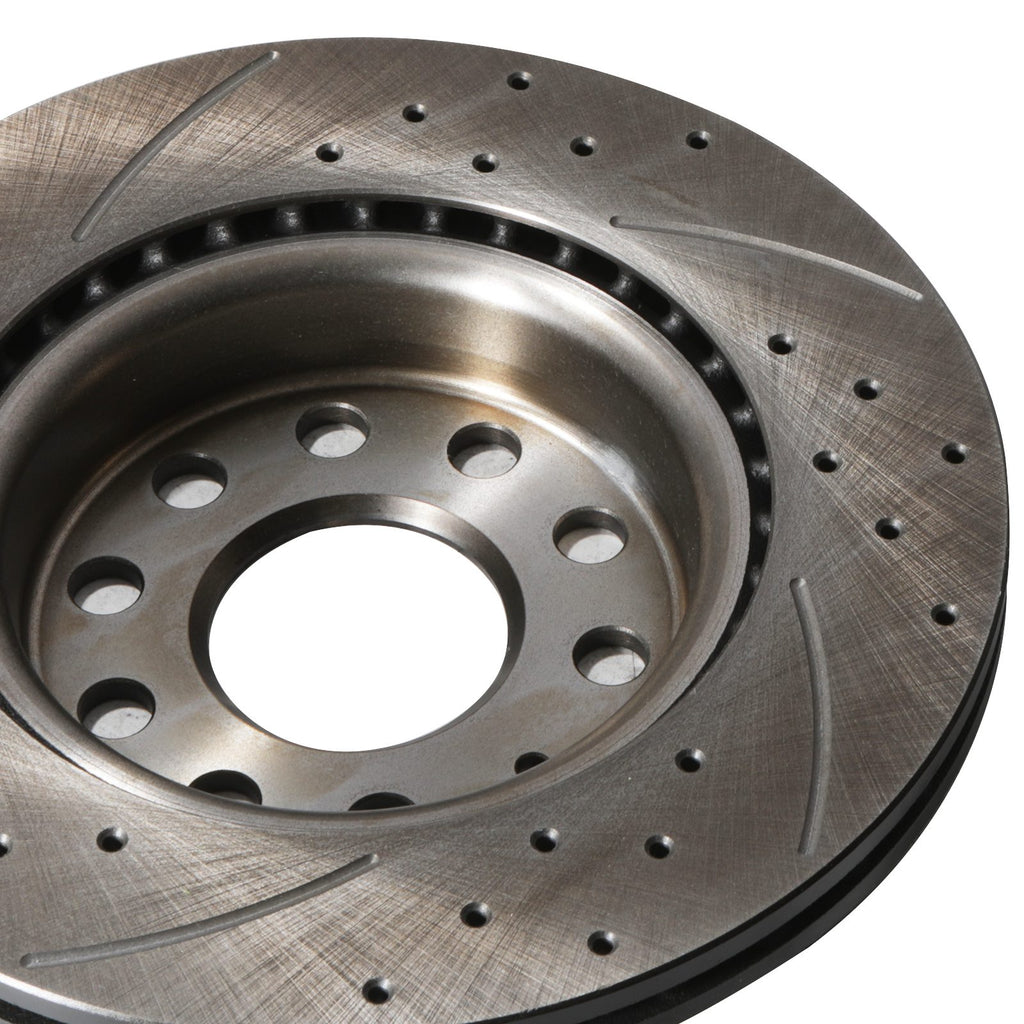 Dischi Freno Anteriori Forati Baffati 280mm VW Golf MK5 MK6 1.4 1.6 2.0 TFSI GTI - foto 7