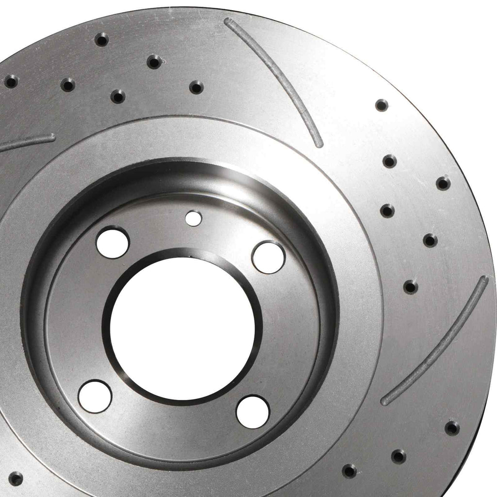 Dischi Freno Anteriori Forati Baffati 294mm VW Golf MK2 Passat e Corrado 1988-1996 - foto 8