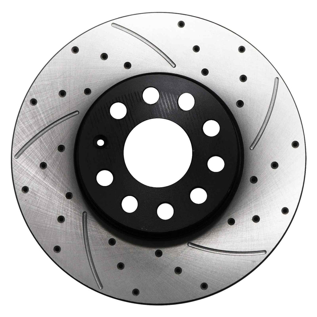 Dischi Freno Anteriori Forati Baffati 288mm VW Golf MK5 MK6 MK7 2004-2020 - foto 4