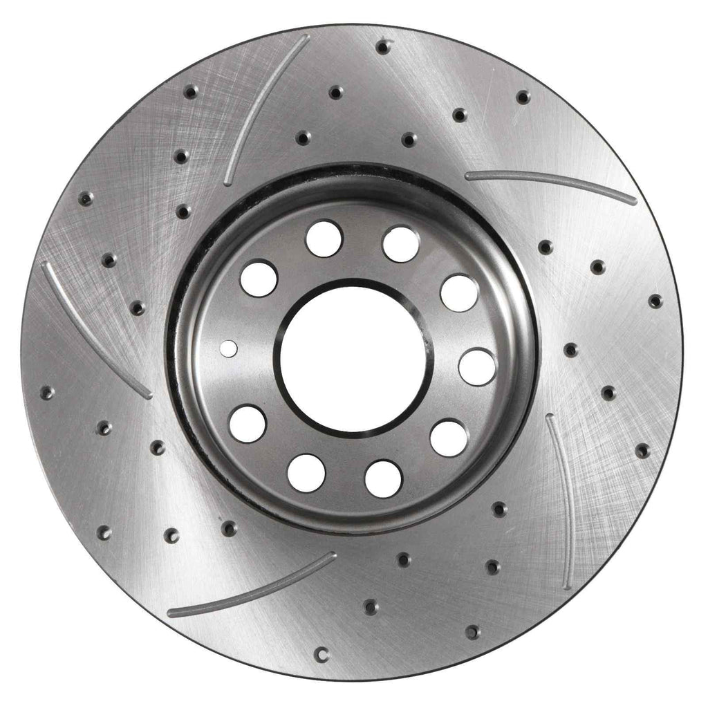 Dischi Freno Anteriori Forati Baffati 288mm VW Golf MK5 MK6 MK7 2004-2020 - foto 5