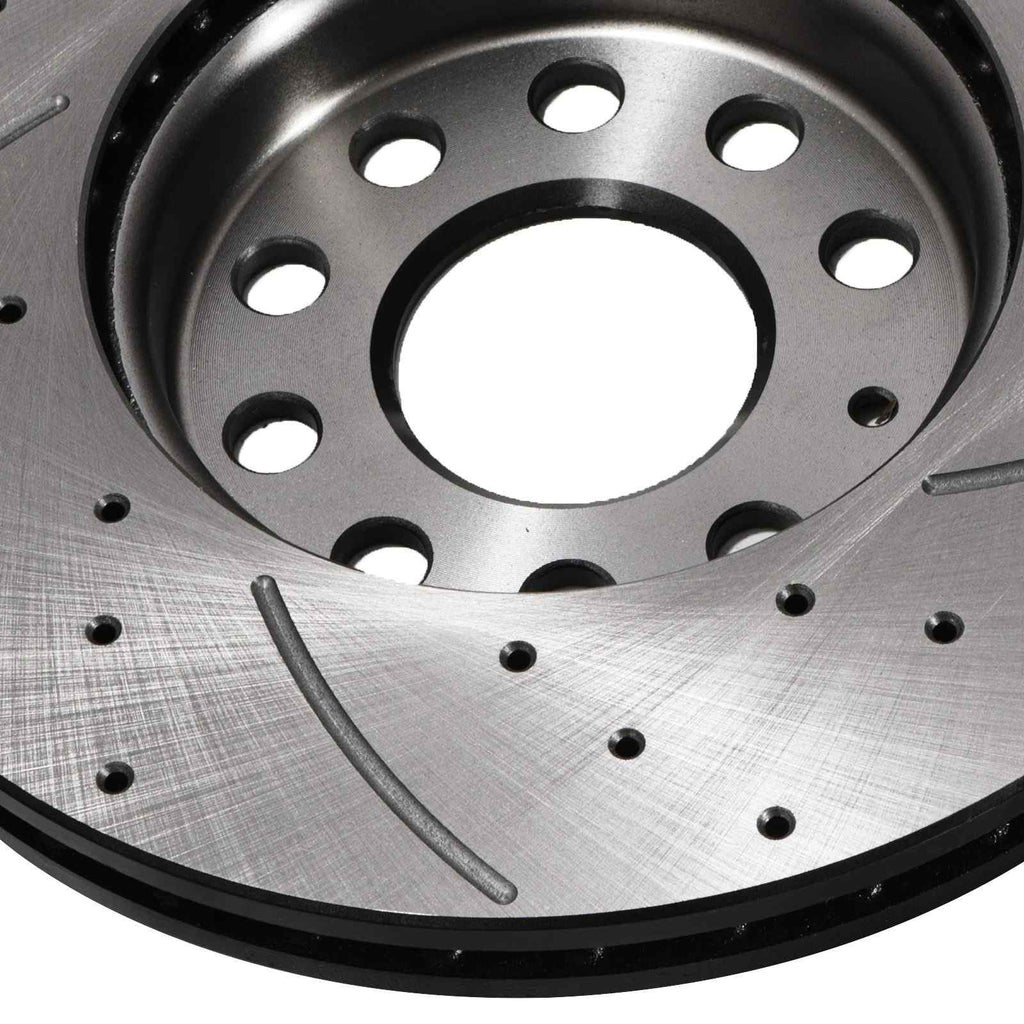 Dischi Freno Anteriori Forati Baffati 288mm VW Golf MK5 MK6 MK7 2004-2020 - foto 9