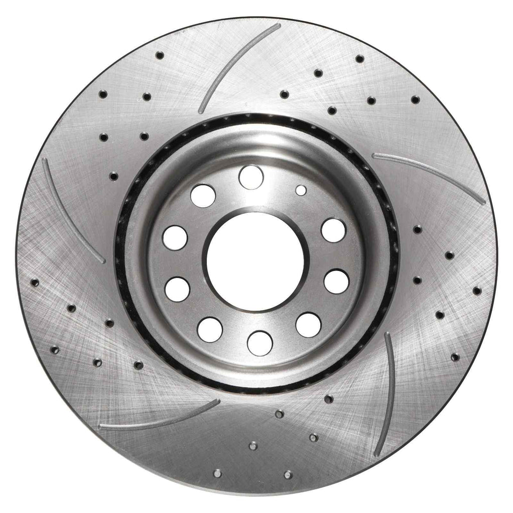 Dischi Freno Anteriori Forati e Scanalati 312mm Audi A1 A3 Q3 TT 03-20 - foto 10