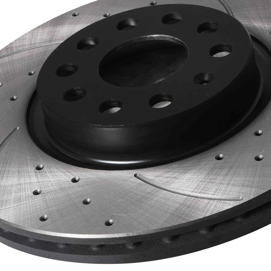 Dischi Freno Anteriori Forati e Scanalati 312mm Volkswagen Golf MK5 MK6 GTI GTD R 04+ - foto 8