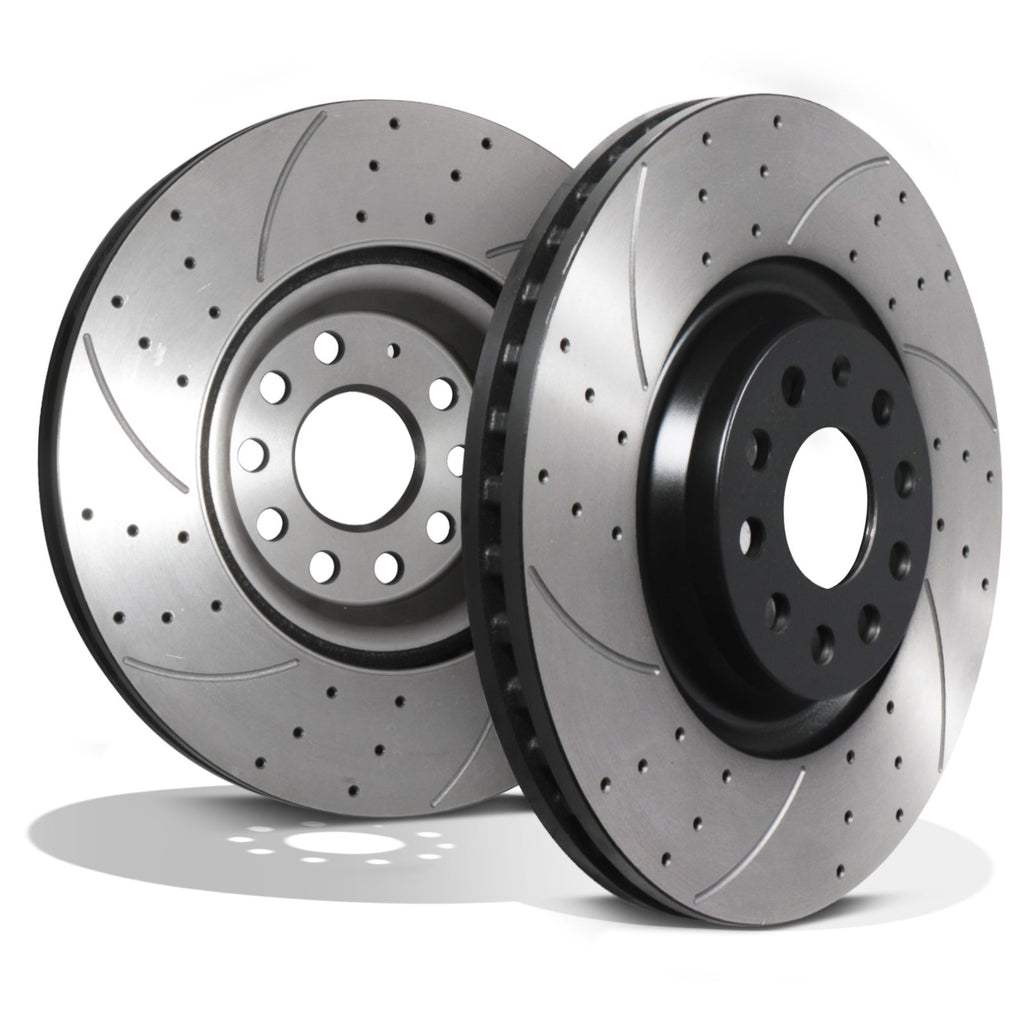 Dischi Freno Anteriori Forati e Scanalati 340mm Volkswagen Golf MK7 2.0 TDI GTD GTI R 13+