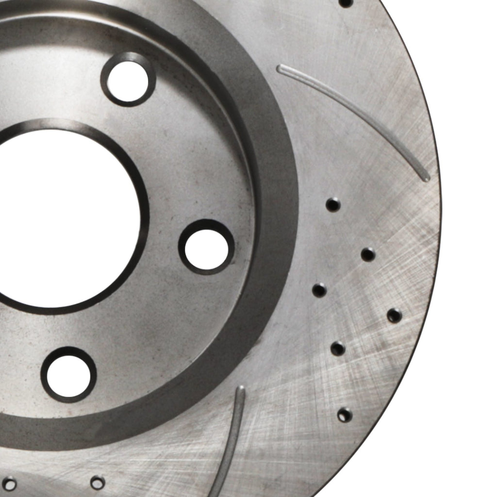 Dischi Freno Anteriori Forati e Scanalati 345mm Audi A3 S3 8P 2.5 3.2 V6 Quattro 03-12 - foto 10