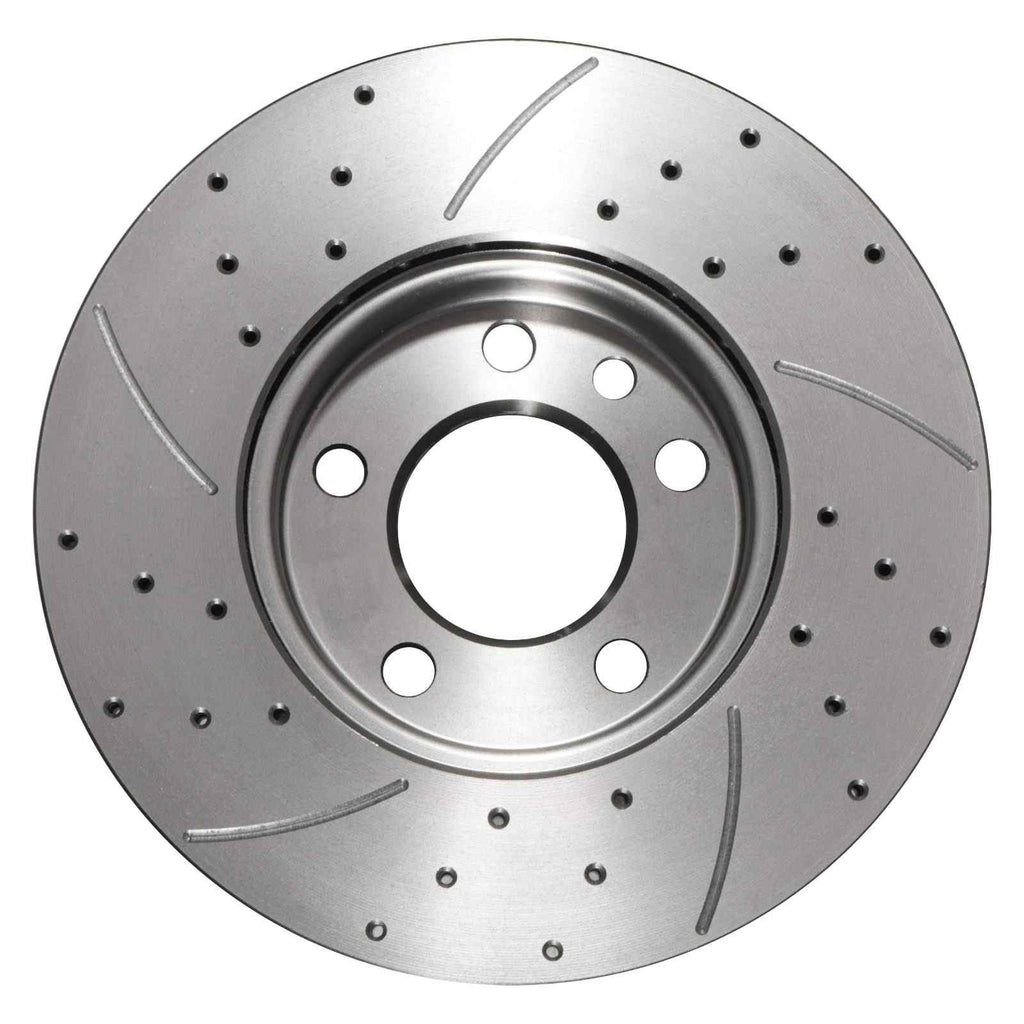 Dischi Freno Anteriori Forati e Scanalati 308mm Volkswagen Transporter / Multivan T5 03-15 - foto 5