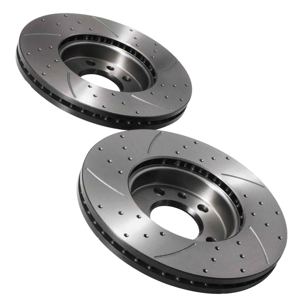 Dischi Freno Anteriori Forati e Scanalati 308mm Volkswagen Transporter / Multivan T5 03-15 - foto 7