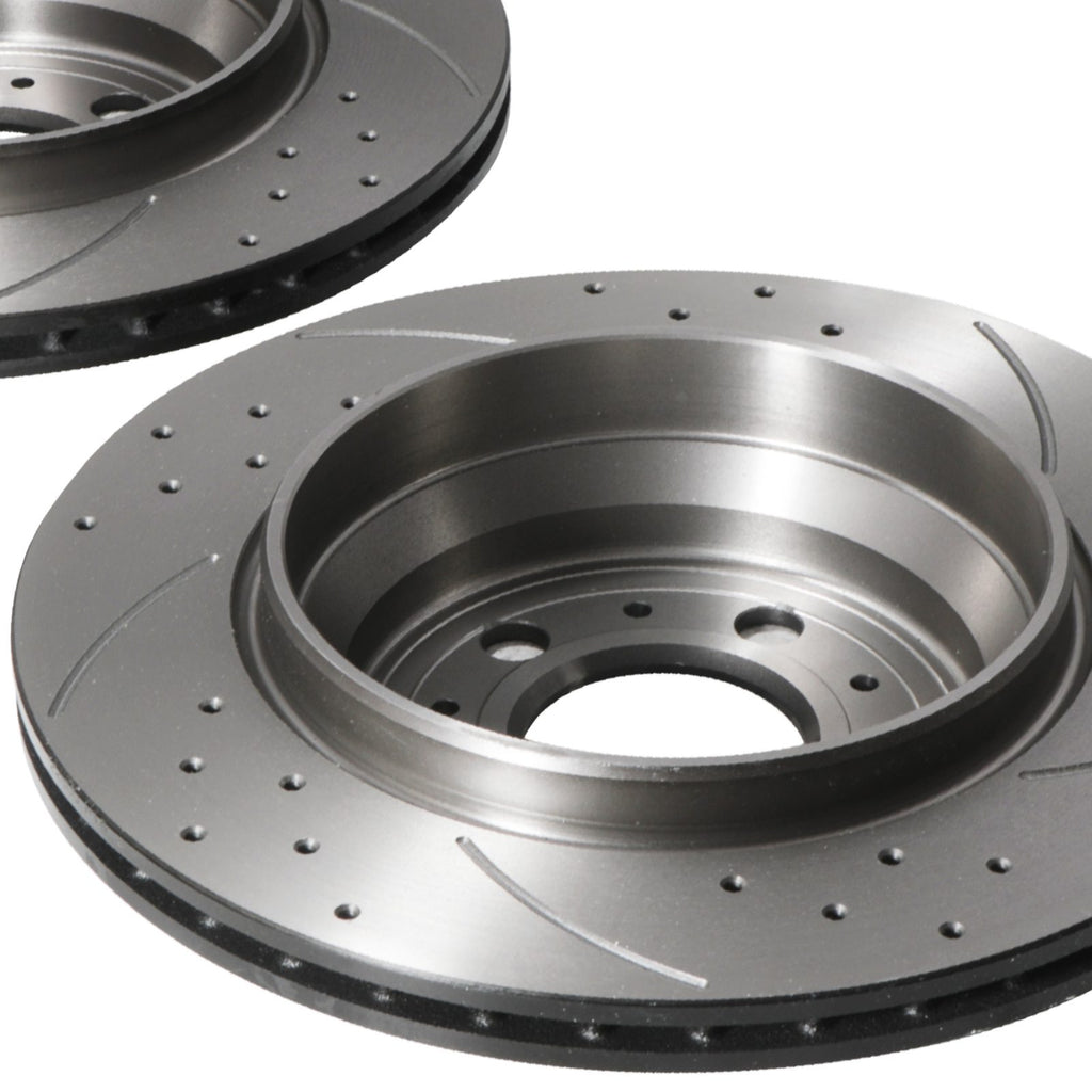 Dischi Freno Posteriori Forati e Baffati 308mm Volvo Xc90 4.4 V8 3.0 T6 2.5 T 2.5 D5 - foto 9